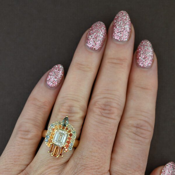 colorful-diamond-geometric-statement-ring-cosmic-queen-on-hand